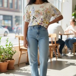 Talbots Floral Print Sweater